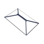 Atlas Active Blue Double Glazed Contemporary Roof Lantern in Black/Black - 1000mm x 1500mm