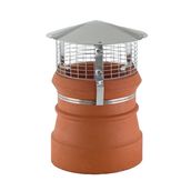 Birdguard Stainless Steel Chimney Cowl Round Strap for Solid Fuel 150 to 240mm - Natural