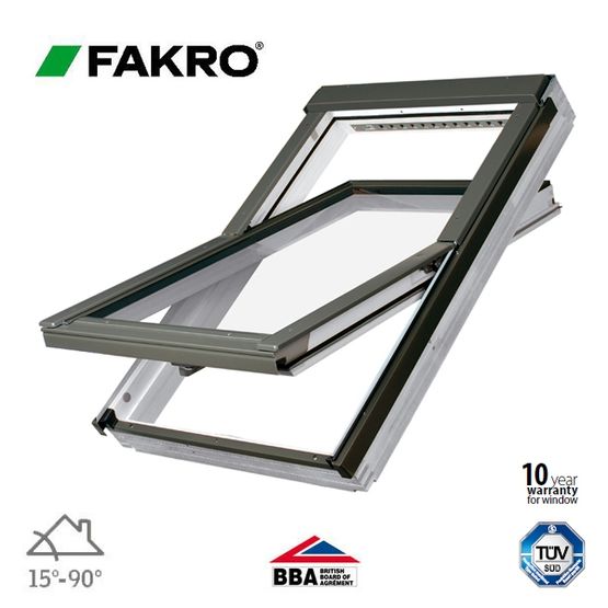 Fakro FTU R1/05 White Centre Pivot Sound Reduction Glazed Window - 78cm x 98cm