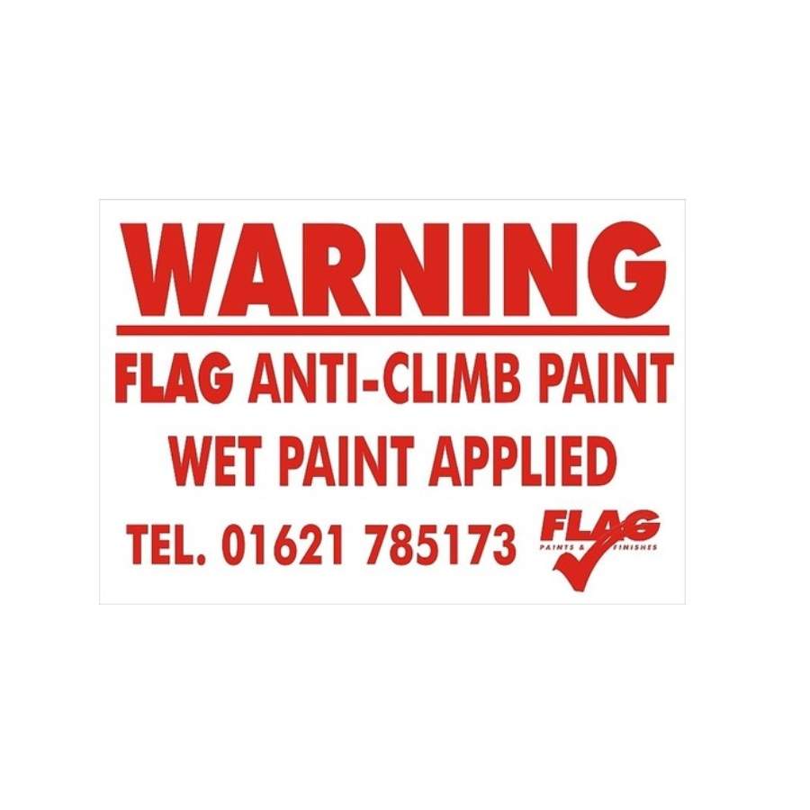 Flag Paints Anti Climb Sign MIACS