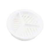 Hambleside Danelaw Round / Circular Soffit Vent in White - 2,500mm2