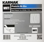 Karnak Patch-N-Go Self Adhesive Patch Repair for EPDM Roofs - White