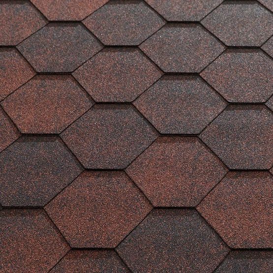Katepal Super Jazzy Hexagonal Felt Roofing Shingles (3m2) - Red