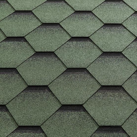 Katepal Super Katrilli Hexagonal Felt Roofing Shingles (3m2) - Moss