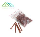 Lightweight Roof Tiles Brown/Red Plastic Coated Fixing Screws - Pack of 40
