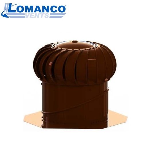 Lomanco Ventilation Turbine BIB 12'' Head & Base Set - Brown
