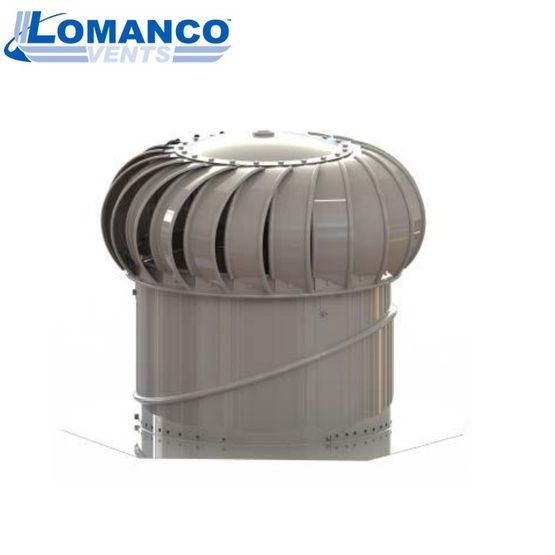 Lomanco Ventilation Turbine BIB 12'' Head & Base Set - White