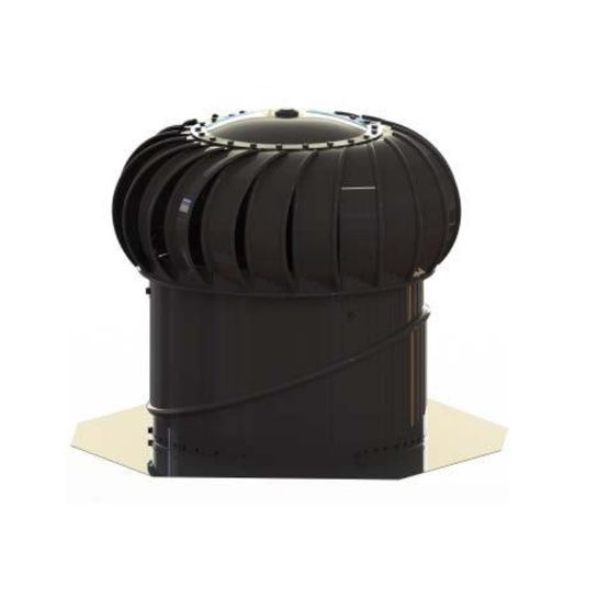 Lomanco Ventilation Turbine BIB 14'' Head & Base Set - Black