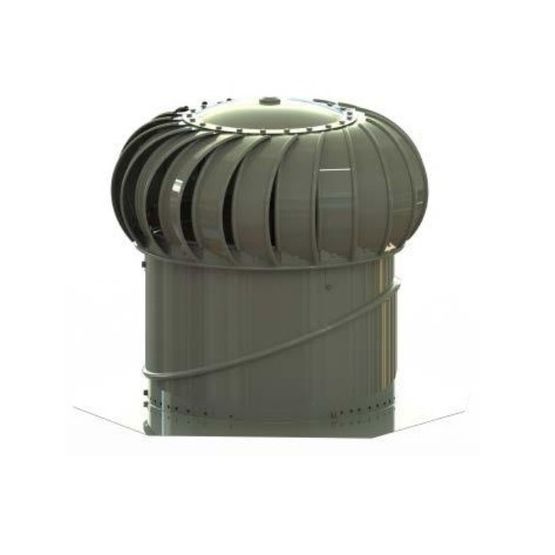 Lomanco Ventilation Turbine BIB 14'' Head & Base Set - Khaki