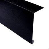 Metal Edge Trim Black Plastisol 3 metres for Rubber Roofing - 150mm