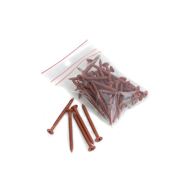 Video of Lightweight Roof Tiles Brown/Red Plastic Coated Fixing Screws - Pack of 40