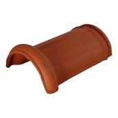 Redland Cathedral Clay Pantile Capped Half Round Ridge - Terracotta