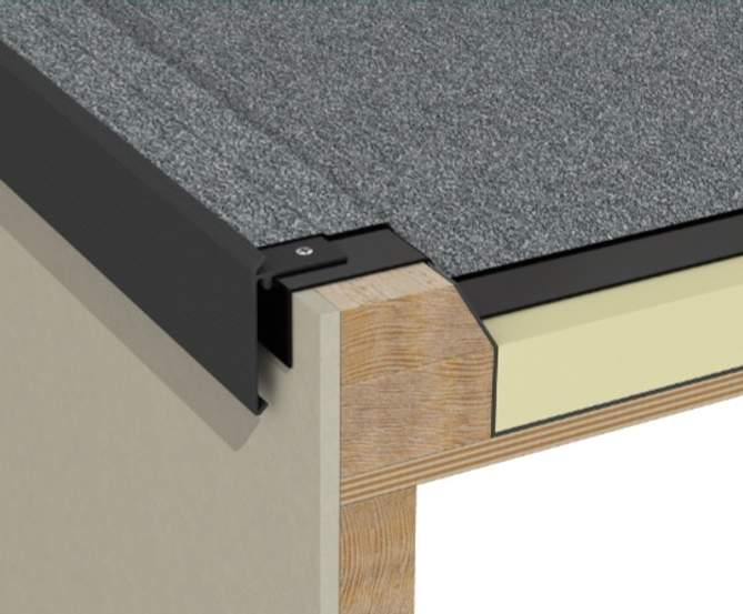 Ryno A3 GRP Roof Edge Trim 100mm x 65mm x 3000mm Grey Roofing Superstore®