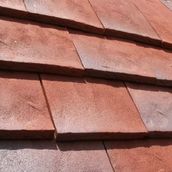 Dreadnought Rustic Clay Eaves Tile - Red Blue Rustic