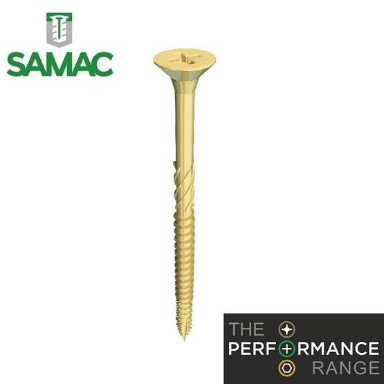 Samac Performance Plus Woodscrews 4.5mm x 80mm - Box of 100