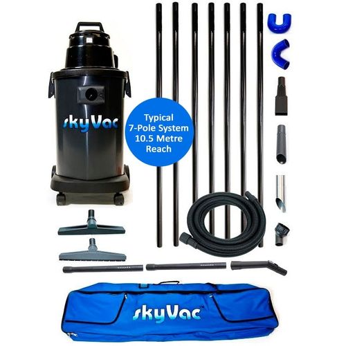 Gutter Cleaning System SkyVac Atom 7 Pole Package - 10.5m Reach