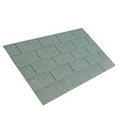 Square Butt 3 Tab Roofing Bitumen Felt Shingles in Green - 3m2 Pack