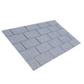 Square Butt 3 Tab Roofing Bitumen Felt Shingles in Grey - 3m2 Pack
