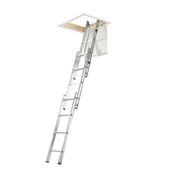 Werner 3 Section Loft Ladder with Handrail - BS EN 14975