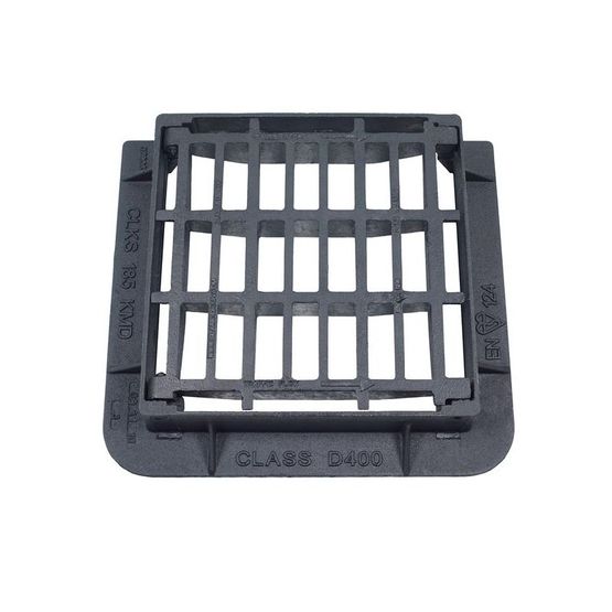 Kerbside Gully Grid and Frame 452L x 452W x 100H Cast Iron -D400 Class