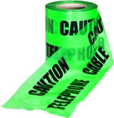 Underground Caution Warning Tape Green Telephone Line - 150mm x 365m