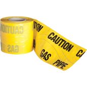 Detectable Underground Warning Tape Yellow Gas Mains 150mm x 100m