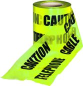 Detectable Underground Warning Tape Yellow Telephone 150mm x 100m