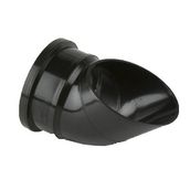 Plastic Guttering Industrial Downpipe Shoe 112.5dg 110mm - Black
