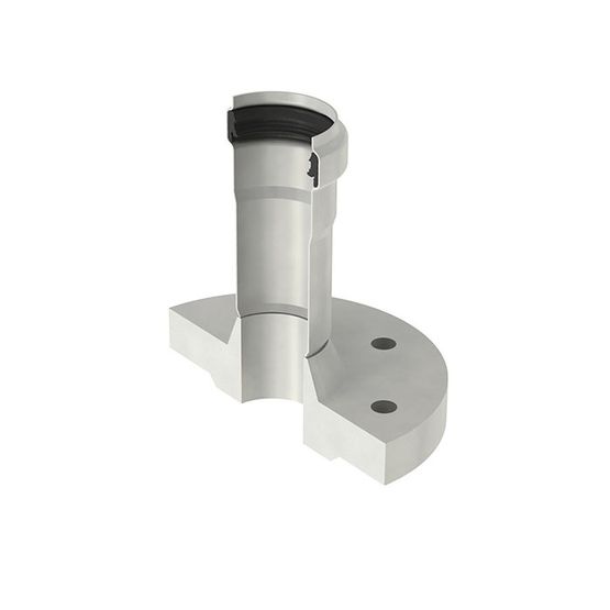 ACO Stainless Steel 316 Pipe Connector with Socket and Flange - 200mm