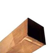 Copper Guttering Square 80x80mm Downpipe 2.4m Length