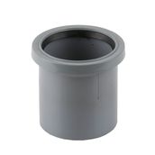 Soil Pipe Push Fit Single Socket Pipe Connector 160mm - Grey