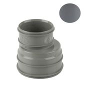 Soil Pipe Push Fit 110mm x 82.4mm Single Socket Reducer - Grey
