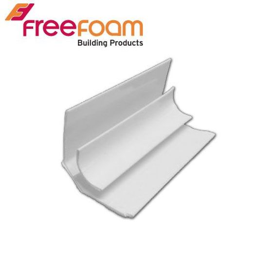 Geopanel Wide Interior Wetroom PVC Internal Corner Trim - White