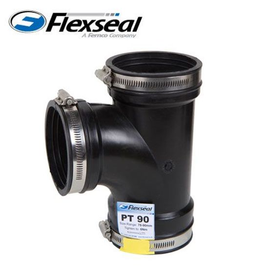Flexseal Rubber Plumbing Drainage Tee Coupling 54 - 63mm