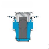 Aluminum Floor Drain Body Trapped Spigot With Auxillary Inlets - 100mm