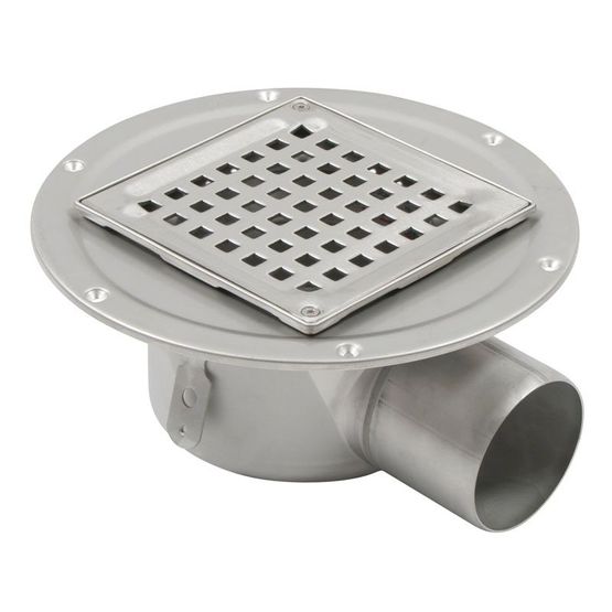 Shower Drain Adjustable Gully Stainless Steel 145 x 145mm - 110mm