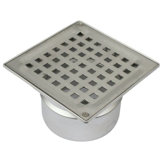 Shower Floor Drain Square Drain Stainless Steel 110mm With Water Trap