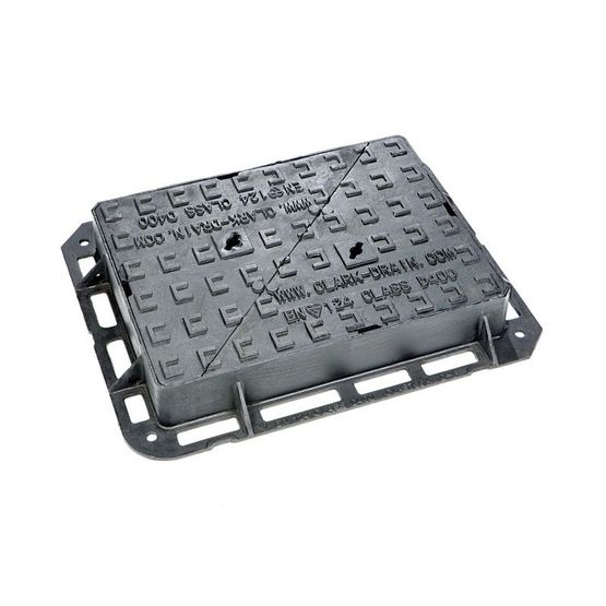 Manhole Cover and Frame 600L x 450W x 100H Cast Iron - D400 Class