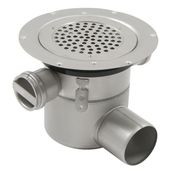 Shower Drain Adjustable Circle Gully Stainless Steel 50mm Inlets-110mm