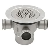 Shower Drain Adjustable Circle Gully Stainless Steel 50mm Inlets-110mm
