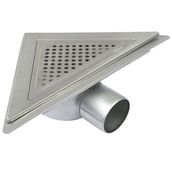 Shower Drain Gully Stainless Steel Triangular Corner Adjustable - 50mm