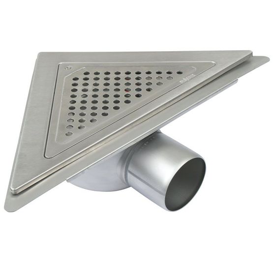 Video of Shower Drain Gully Stainless Steel Triangular Corner Adjustable - 50mm