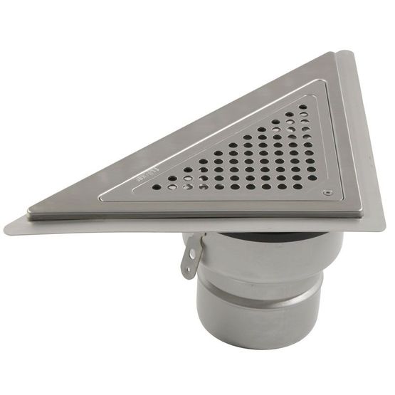 Video of Shower Drain Triangular Back Wall Adjustable Stainless Steel - 110mm
