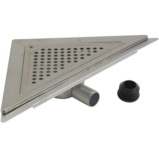 Mini Shower Drain Stainless Steel Triangular Corner - 32/40mm