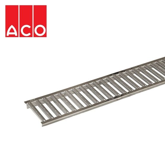 ACO Hexdrain and Raindrain Polished Stainless Steel Grating - 1m
