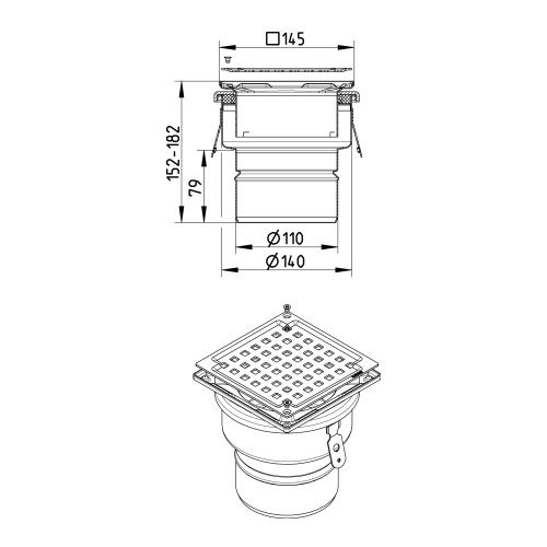 blucher-adjustable-shower-drain-square-dimensions