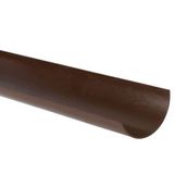 Plastic Guttering Half Round Style 4m Length 112mm - Brown