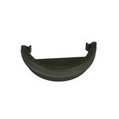 Cast Iron Style Half Round Guttering 112mm External Stopend  - Black