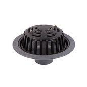 Cast Iron Rainwater Roof Outlet Vertical Spigot with Dome Grate - 110mm