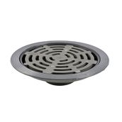 Cast Iron Rainwater Roof Outlet Vertical Thread with Flat Grate - 110mm
